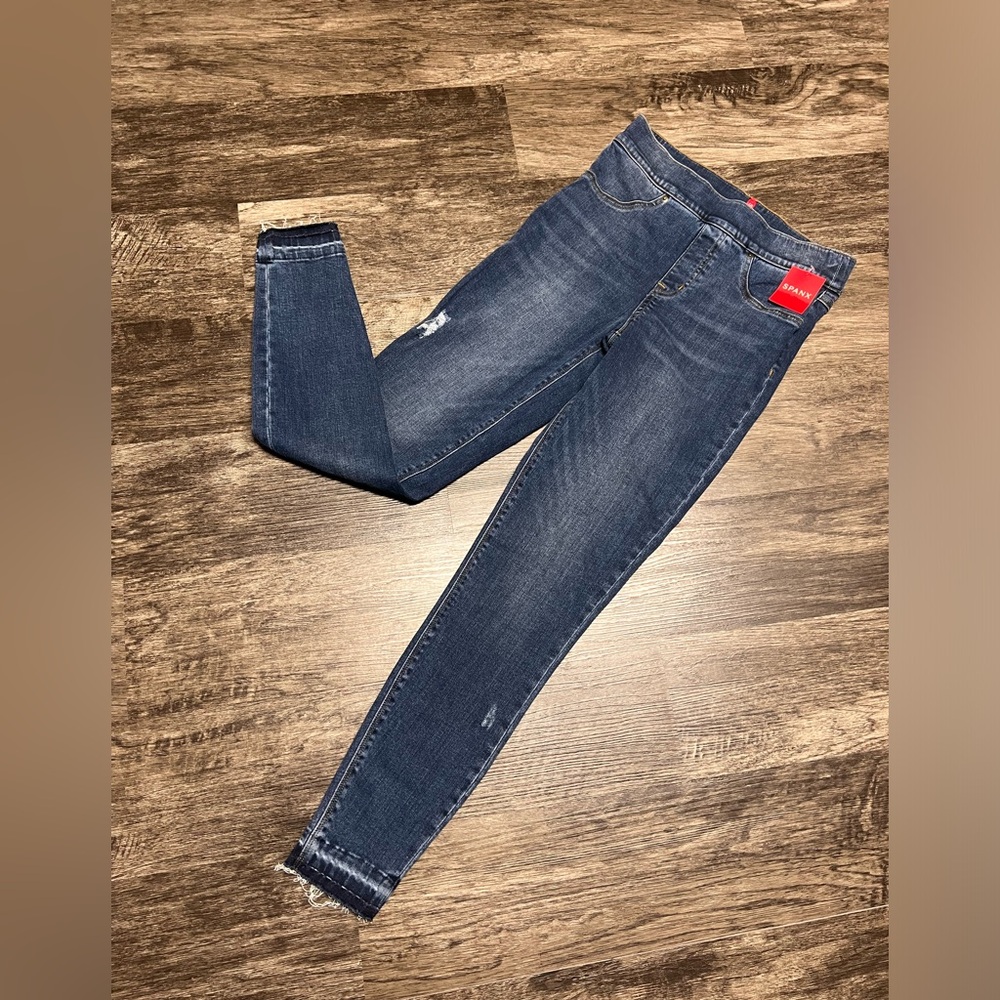 NwT SPANX Distressed ANKLE Skinny JEANS Leggings